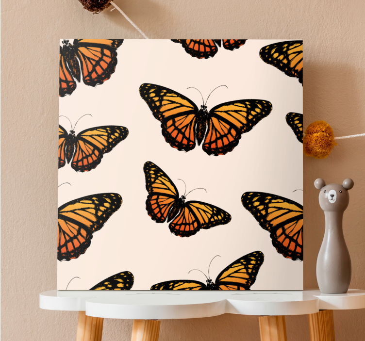 Wandbild schmetterling bunte monarchfalter - TenStickers