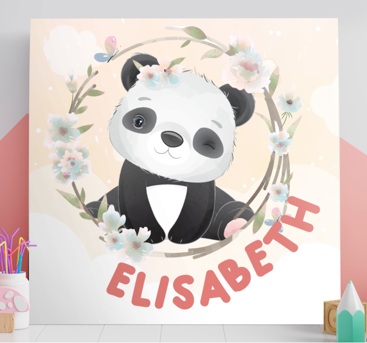 Wandbild tier süßes panda design - TenStickers
