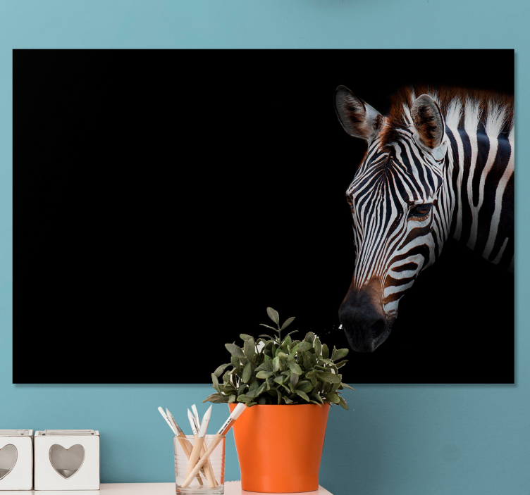 Wandbild tier zebra nahaufnahme - TenStickers
