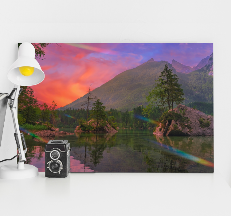 Wandbilder landschaft bergspiegel ruhe - TenStickers