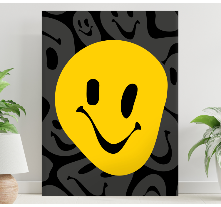 Leinwandbild glückliches smiley-gesicht - TenStickers