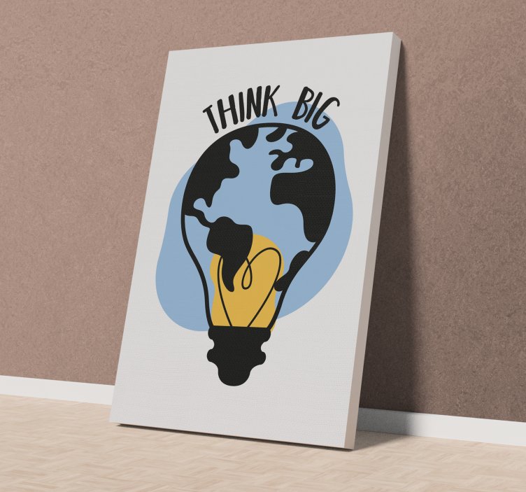 Wandbild Motivation lichtbulbengeformte Welt - TenStickers