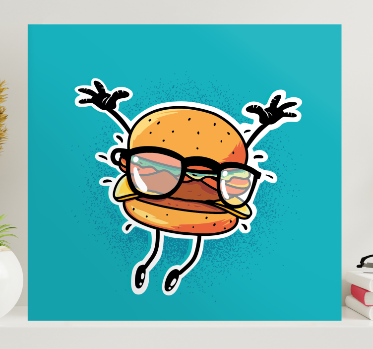 Wandbilder sprüche lustiger burger charakter - TenStickers