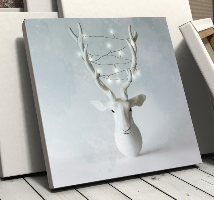 Leinwandbild Weihnachten Rentier - TenStickers