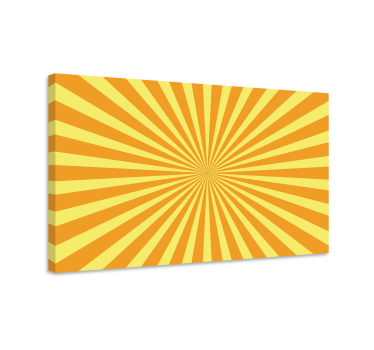 Leinwandbild geometrisch Abstrakter sonnenuntergang mit orangetön - TenStickers