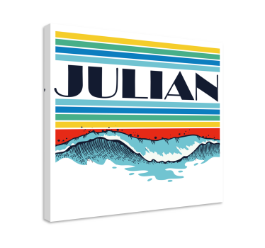 Leinwandbild Meer Retro wellen - TenStickers