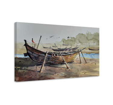 Wandbild Meer Paisaje marino barca - TenStickers