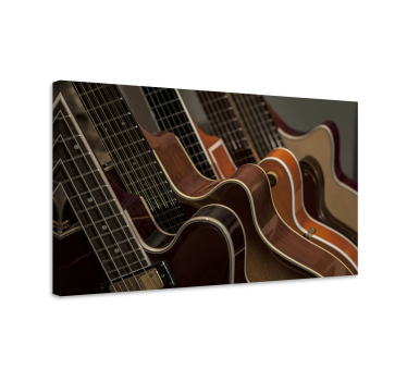 Wandbild Musik gitarrensammlung nahaufnahme - TenStickers
