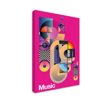 Wandbild Musik abstrakter synthesizer - TenStickers