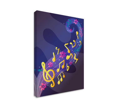 Wandbild Musik melodische verzierung - TenStickers