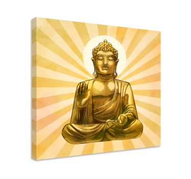 Buddha Wandbild Goldener buddha - TenStickers