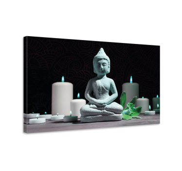 Buddha bilder leinwand mit buddha meditationsstatue - TenStickers