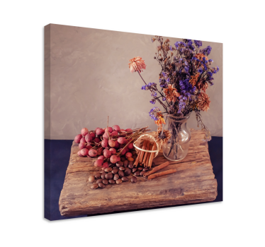 Leinwandbild Stillleben Bodegones jarras con flores - TenStickers