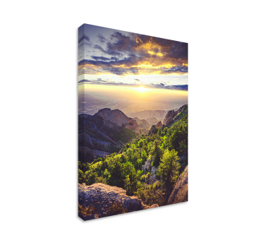 Leinwandbild Landschaft Sonnenaufgang am berg - TenStickers