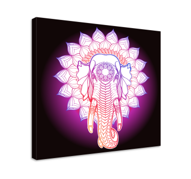 Wandbild elefant majestätisches elefanten mandala - TenStickers