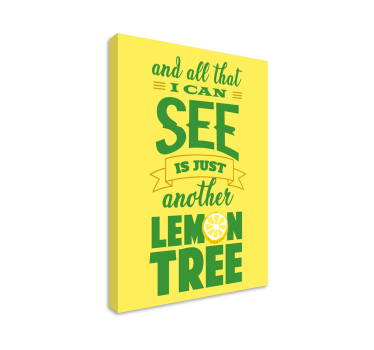 Leinwandbild Spruch Hand ziehen zitronen - TenStickers