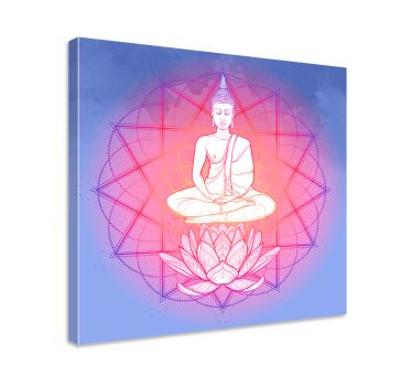 Wandbild Mandala Mandala buddha meditiert - TenStickers