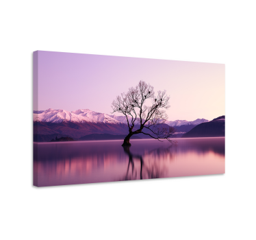 Leinwandbild Baum Herbstbaum mit krähen - TenStickers