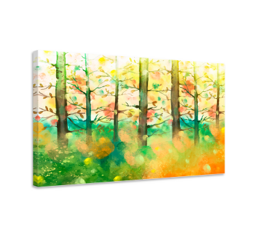 Leinwandbild Baum Mehrfarbiger baum - TenStickers