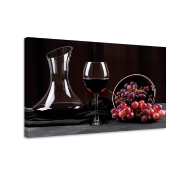 Leinwandbild Restaurant Wein und trauben - TenStickers