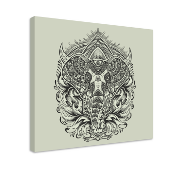 Wandbild Mandala Elefant - TenStickers
