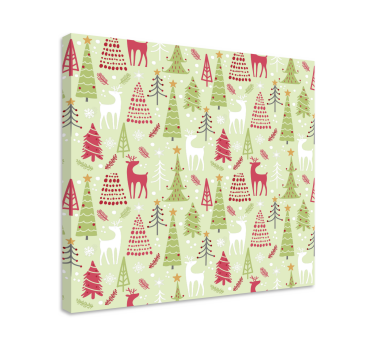 Hirsch bild leinwand festliches hirschmuster - TenStickers