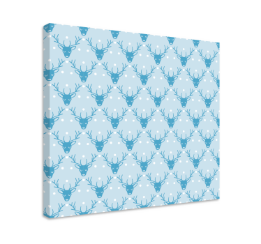 Hirsch bild leinwand mit winterhirsch muster - TenStickers