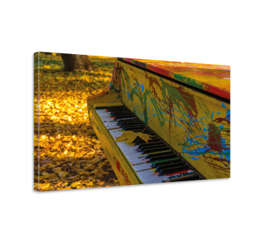 Wandbild Musik herbstliche klaviermelodie - TenStickers