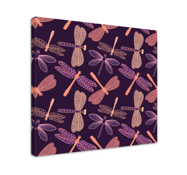 Leinwandbild libelle zarte libellenmuster - TenStickers