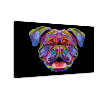 Leinwandbild Hund Vollfarbiger moderner hund - TenStickers