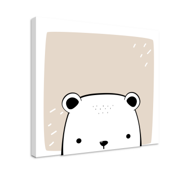 Leinwandbild für das Babyzimmer Baby eisbär - TenStickers