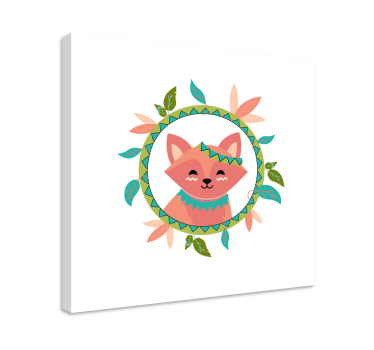 Wandbilder katzen und charmantes fuchs-porträt - TenStickers