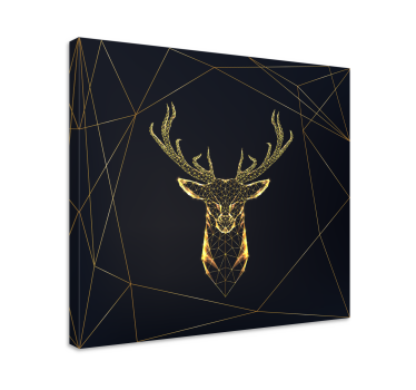 geometrische Wandbilder Geometrischer hirsch mit gold - TenStickers