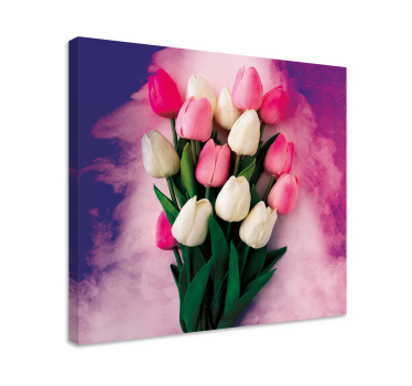 Wandbild Blume Bunte tulpen - TenStickers
