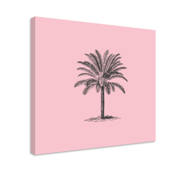 Leinwandbild Esszimmer Rosa palmen-design - TenStickers