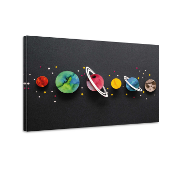 Dinosaurier wandbild mit planetarischem system - TenStickers