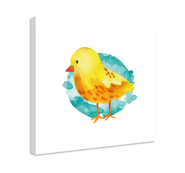 Leinwandbild vogel charmantes gelbes küken - TenStickers