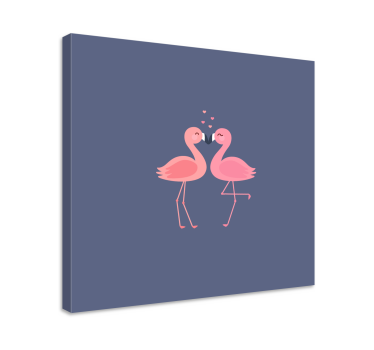 Leinwandbild Vorzimmer Flamingos bilden ein herz - TenStickers