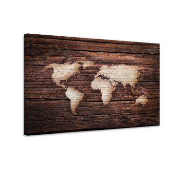 Wandbilder 3D Holz braun - TenStickers