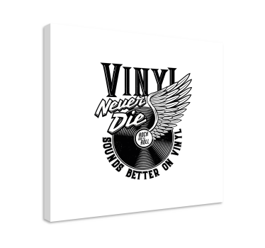 Wandbild musik mit flügeln aus schallplatten - TenStickers