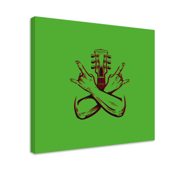 Wandbild musik gitarrenhand symbol - TenStickers
