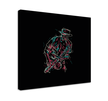 Wandbild musik saxophonspieler - TenStickers