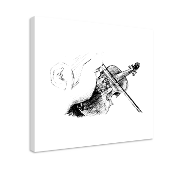 Wandbild musik violinist spielt melodie - TenStickers