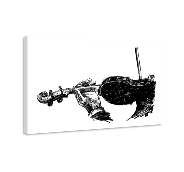 Wandbild musik violinist in aktion - TenStickers