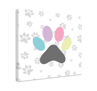 Wandbilder Hunde bunte pfotenabdrücke - TenStickers