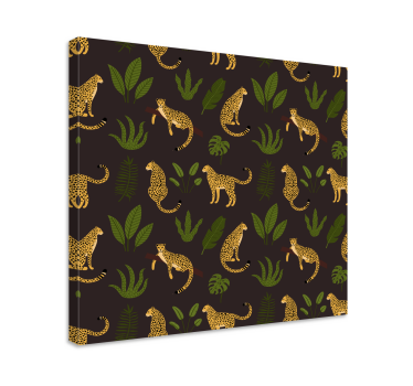 Wandbilder hunde leoparden und blätter - TenStickers
