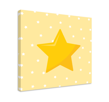 Kinderbilder Leinwand Gelber klassischer stern - TenStickers