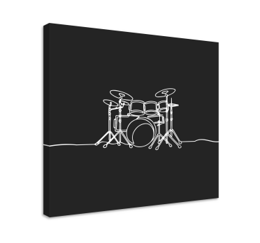 Wandbild musik schlagzeug umriss - TenStickers