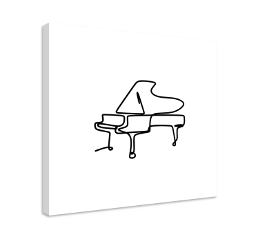 Wandbild musik klavierumriss - TenStickers