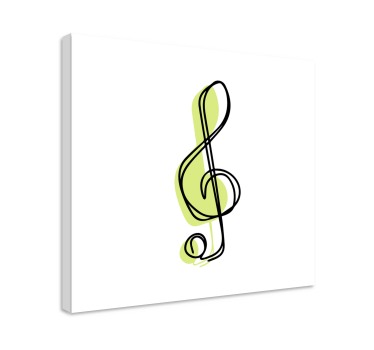 Wandbild musik notenschlüssel umriss - TenStickers